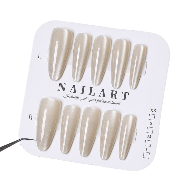 Stylish Long Stiletto Glossy Press-On Nails Bowlift