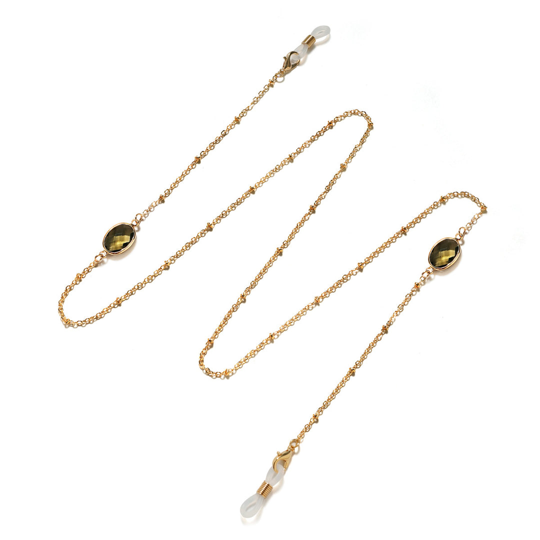 Chic Gemstone-Accented Eyewear Chain Bowlift