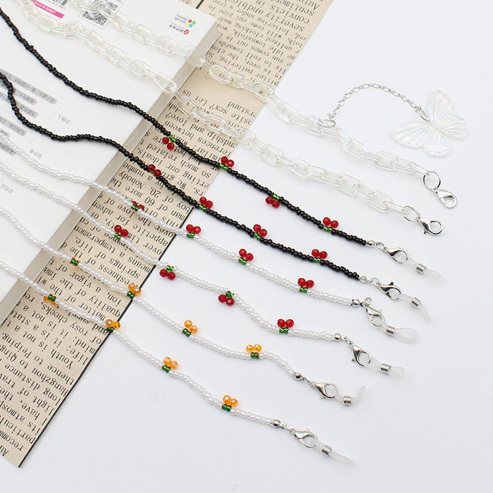 Elegant Pearl Chain Eyewear Holder Bowlift
