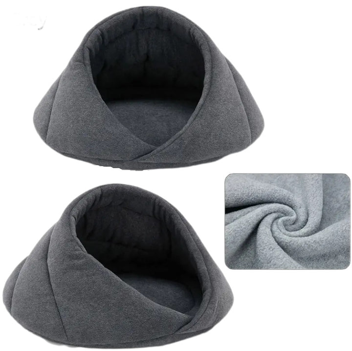 Cozy Fleece Cat Cave Bed  Dog Bed
