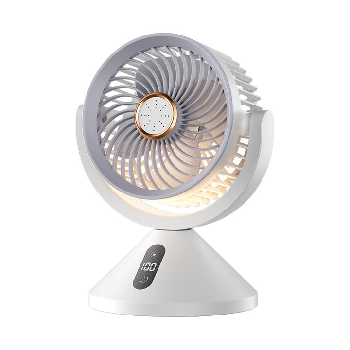 Tabletop Oscillating Fan with LED Light Bowlift