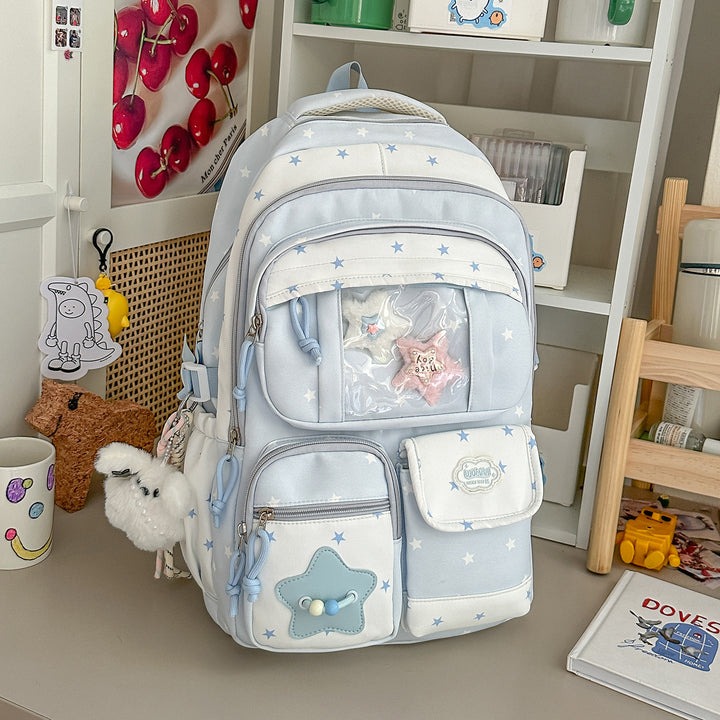 Playful Star-Embellished Backpack Bowlift