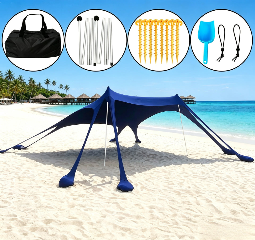 Portable Beach Shade Canopy Bowlift