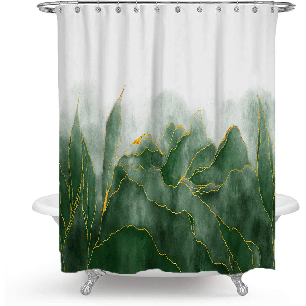 Artistic Marble Print Shower Curtain Bowlift
