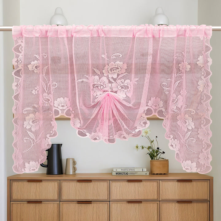 Floral Lace Sheer Window Curtain