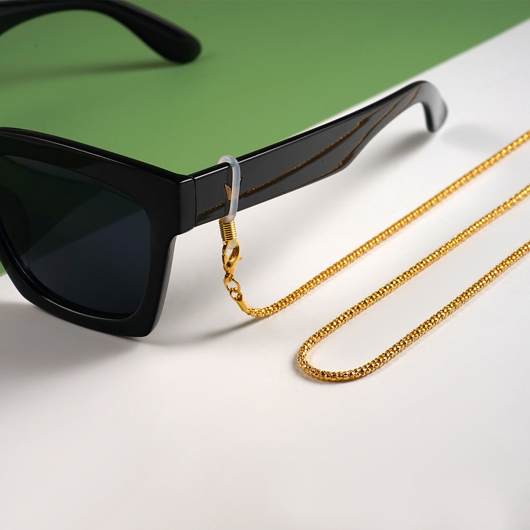 Elegant Gold Metal Eyewear Chain Bowlift