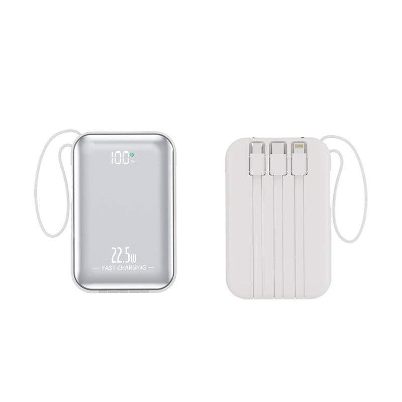 Portable power bank with fast charging and integrated cable system Bowlift