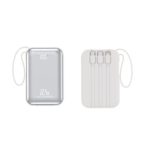 Portable power bank with fast charging and integrated cable system Bowlift