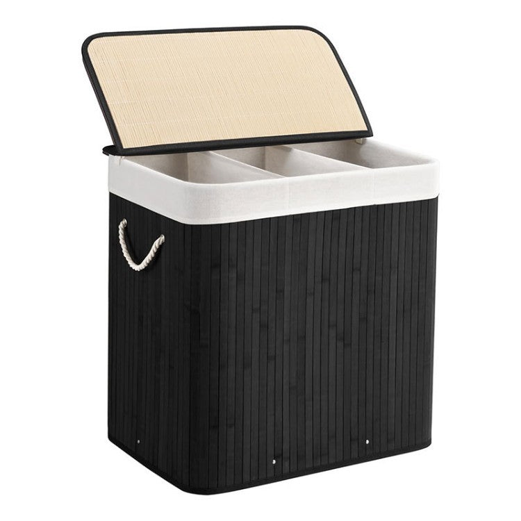 Bamboo Laundry Sorting Bin with Various Compartments Bowlift