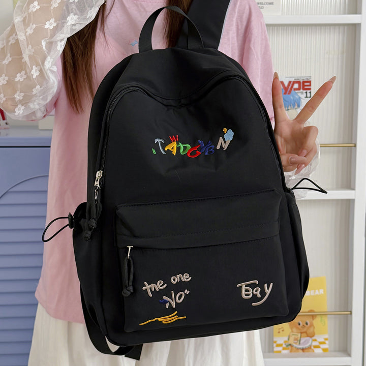 Stylish Embroidered Backpack Bowlift