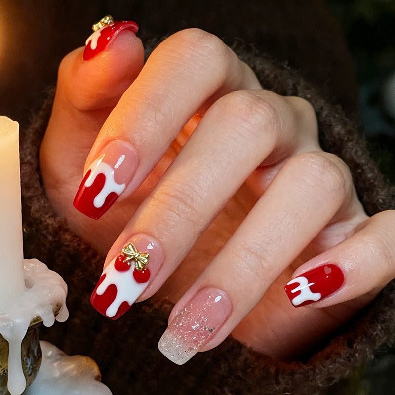 Creative nail art set with playful icing design Bowlift