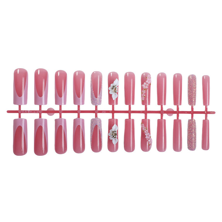 Elegant Floral Press-On Nail Art Set Bowlift 1788496102