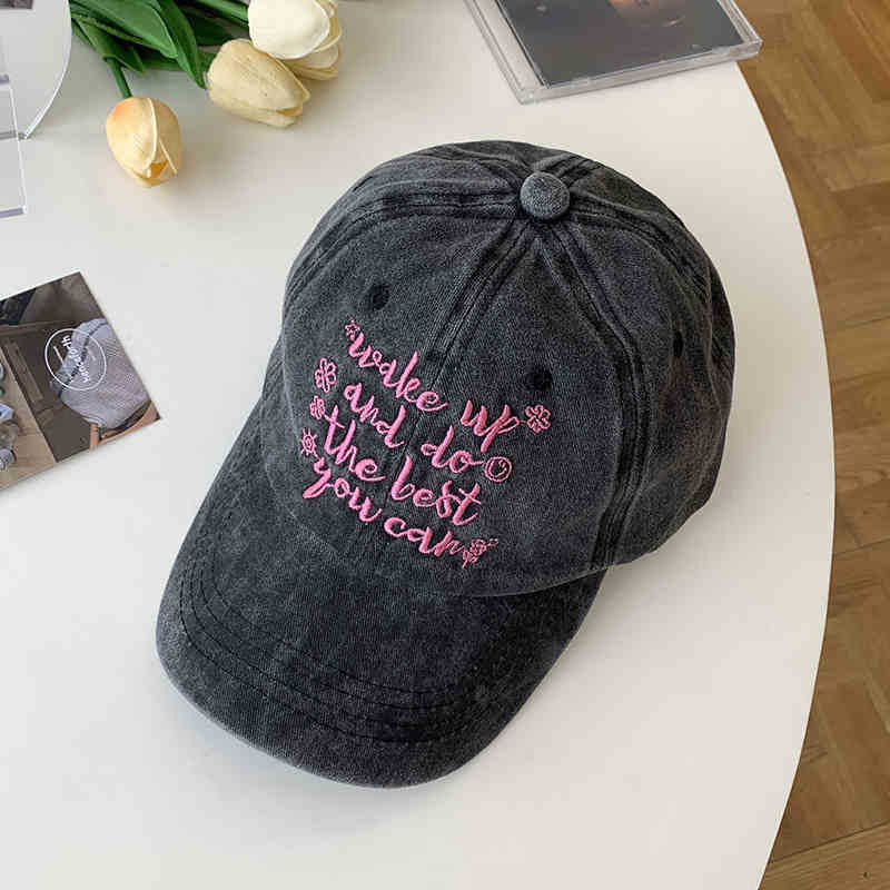 Women's Motivational Embroidered Cap Bowlift