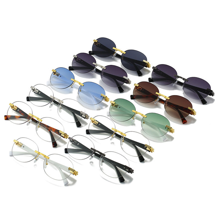 Women's fashionable sunglasses with transparent frame and flexible nose pad Bowlift