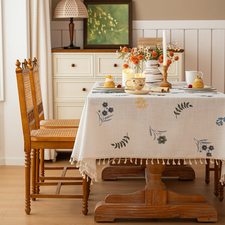 Elegant Embroidered Tablecloth
