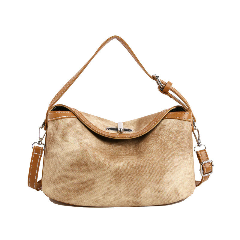 WoStylish Vintage Suede Hobo Bag Bowlift