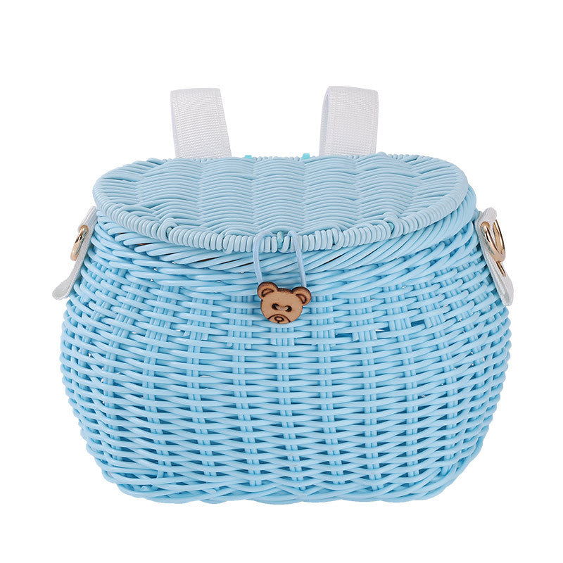 Cute Animal-Themed Woven Storage Basket Bowlift