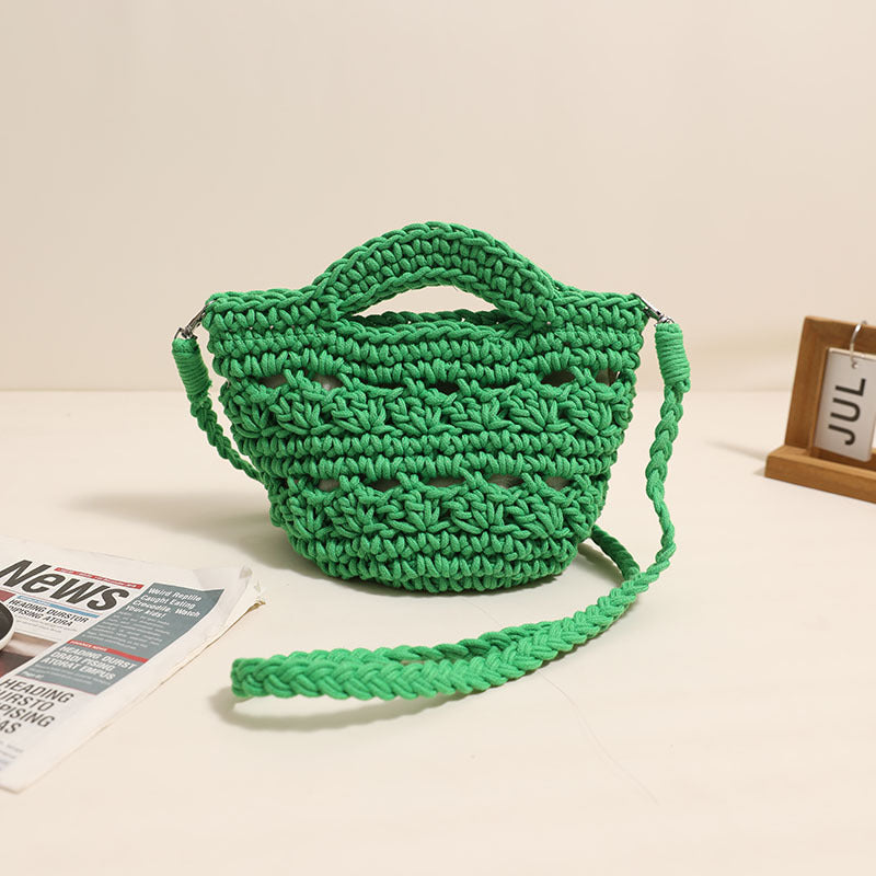 Handcrafted macrame shoulder bag with unique design Bowlift