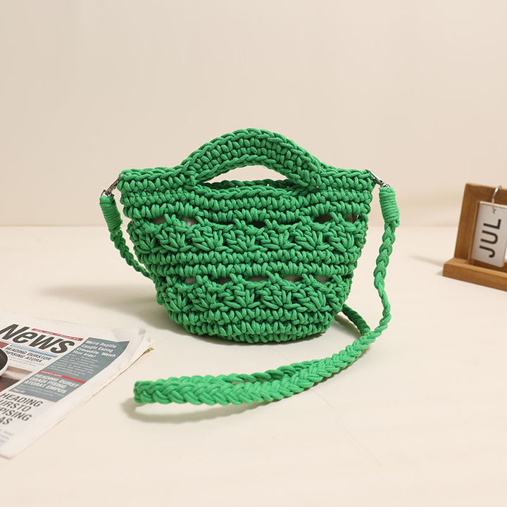 Handcrafted macrame shoulder bag with unique design Bowlift