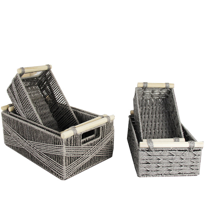 Woven Natural Storage Basket Bowlift