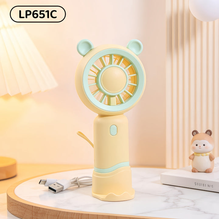 Women's portable USB handheld fan with cute cat design Bowlift