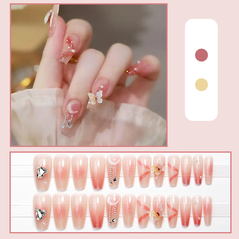 Artistic Nail Extensions with Flower Design Bowlift