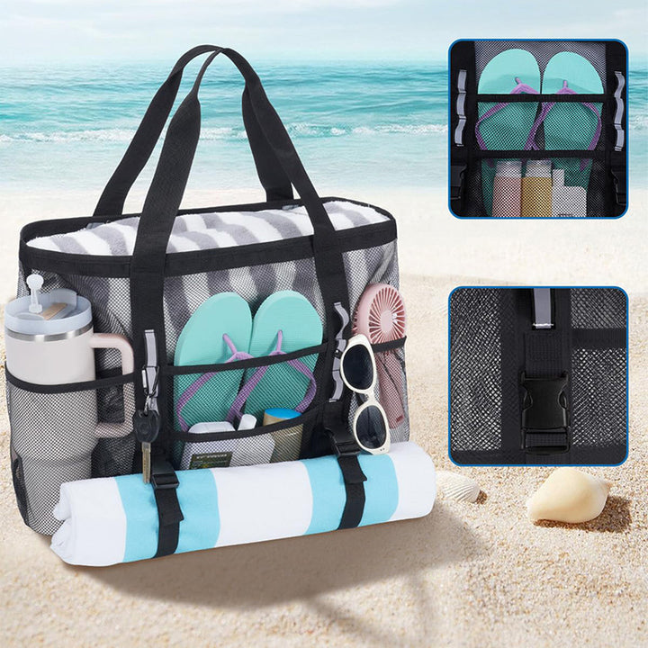 Multifunctional beach bag with mesh design Bowlift