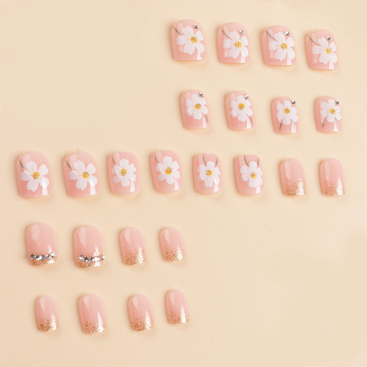 Floral Design Press-On Nail Art Tips Bowlift