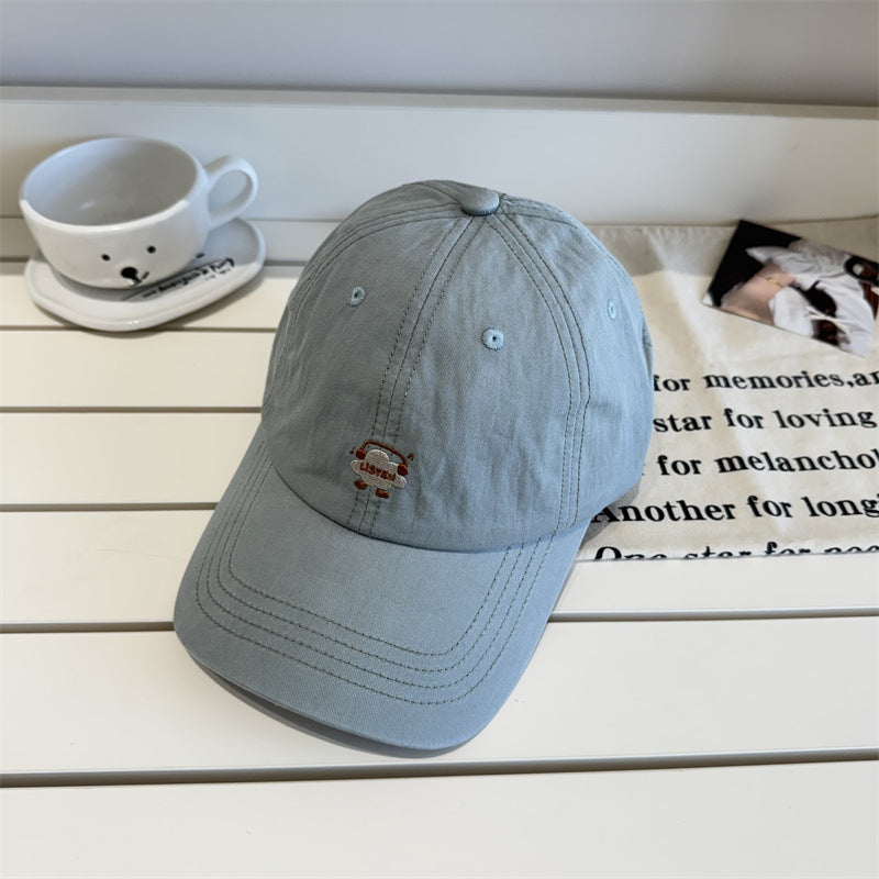 Women's Embroidered Cartoon-Themed Baseball Cap Bowlift