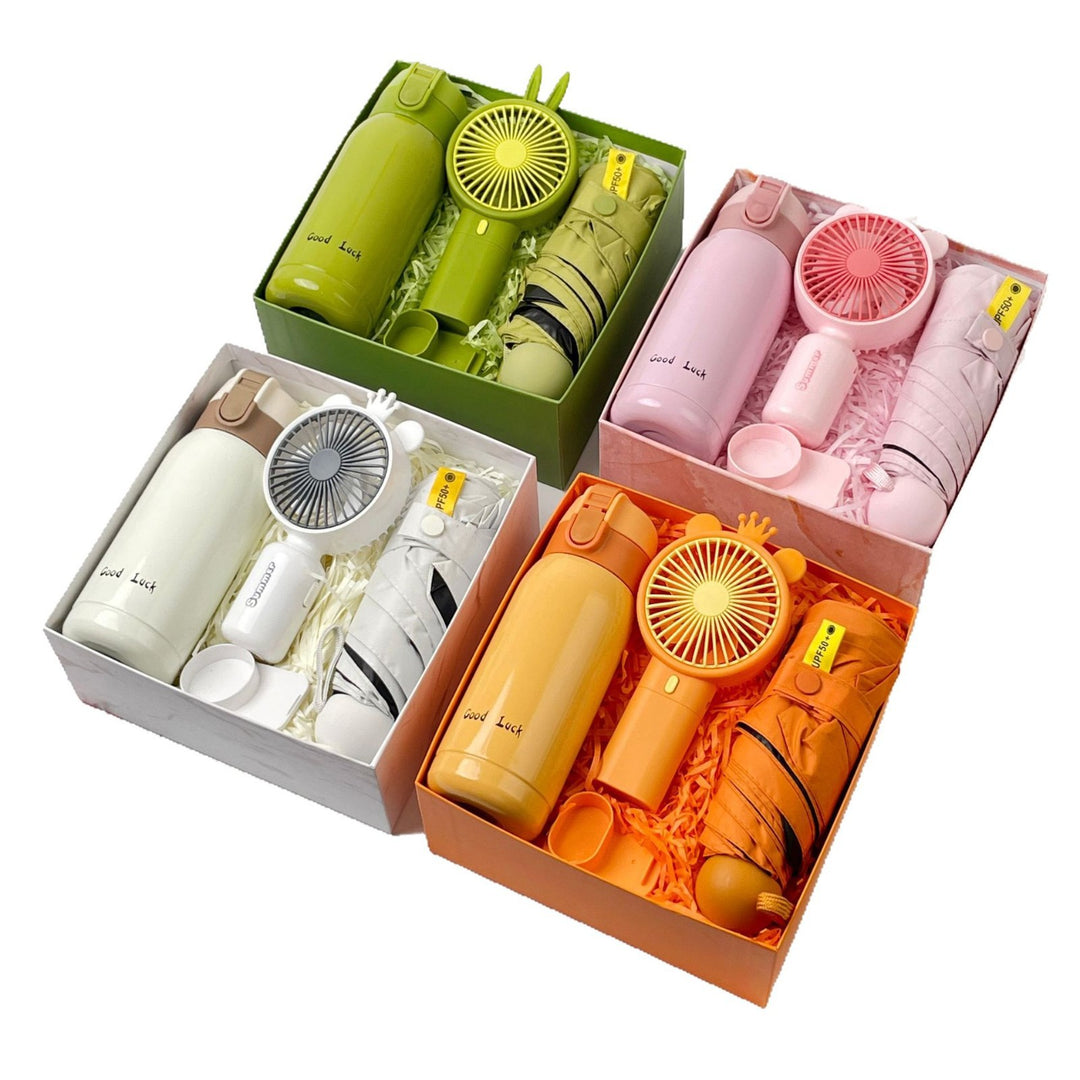 Women's set with coffee mug and portable fan Bowlift
