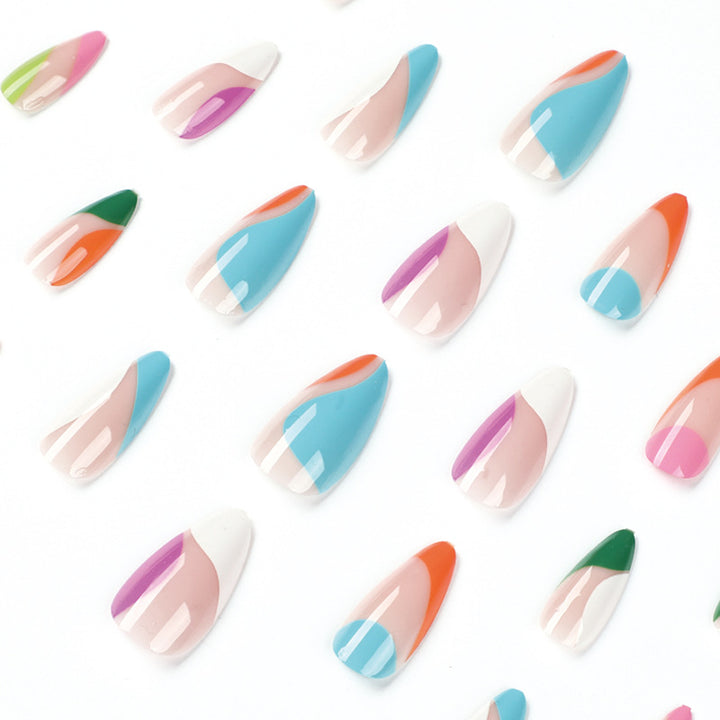 Artful nail art with colorful accents Bowlift