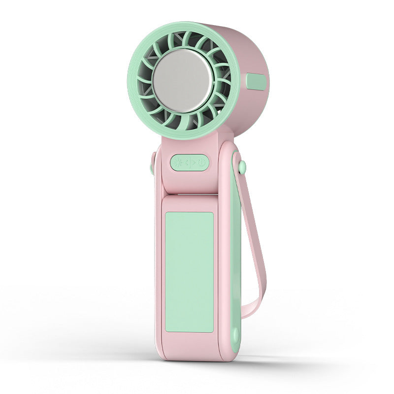 Women Portable USB Hand Fan with LED Display Bowlift