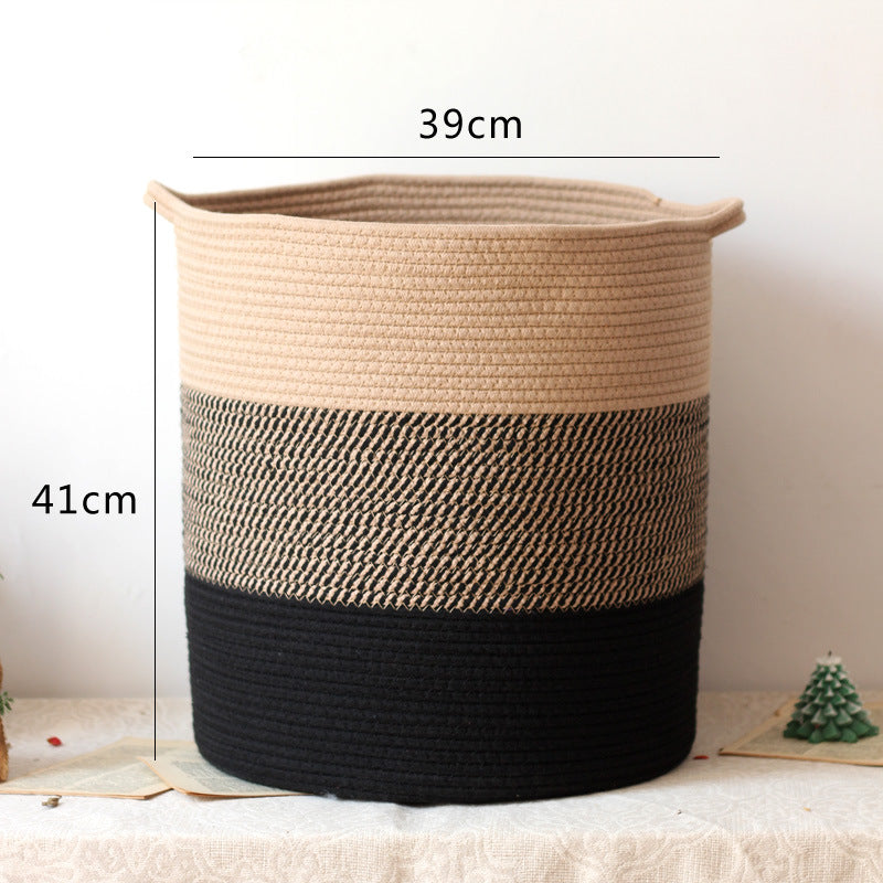 Stylish storage bucket made of woven natural material Bowlift