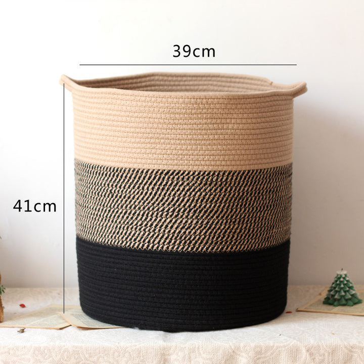 Stylish storage bucket made of woven natural material Bowlift