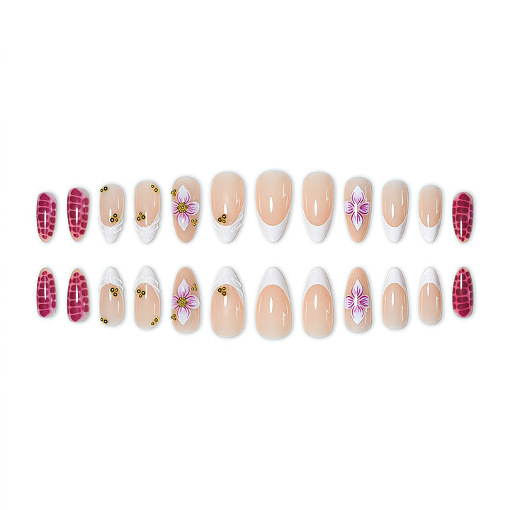Floral Accent Nail Art Extensions Bowlift