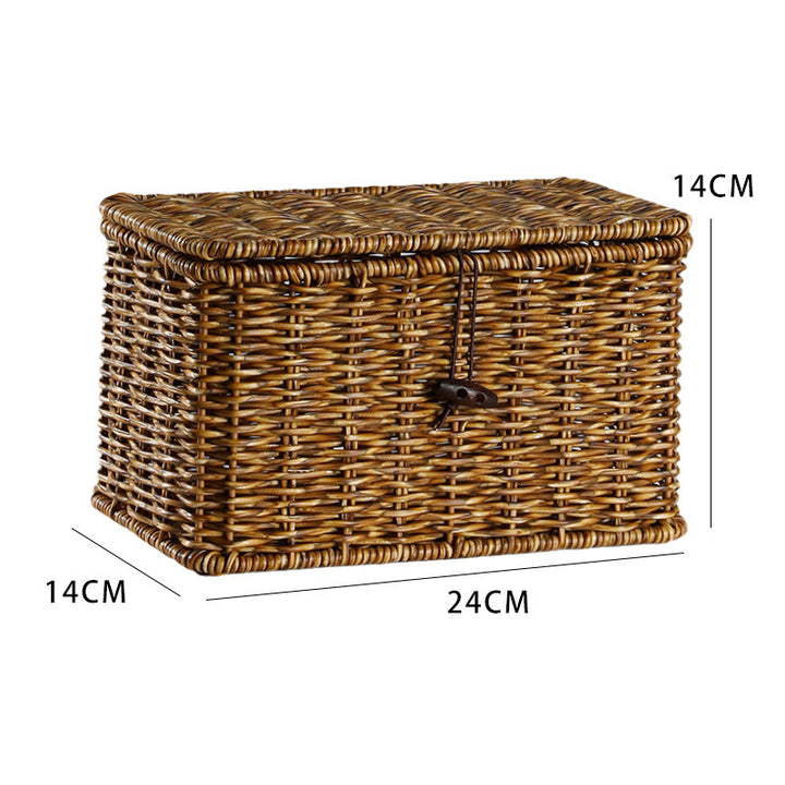 Handcrafted Wicker Storage Chest Bowlift