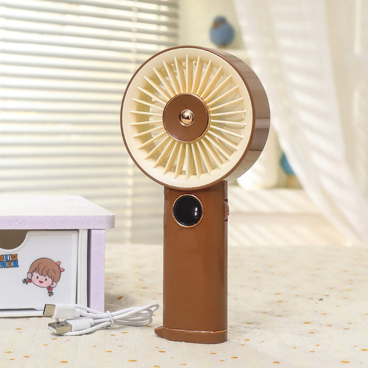 Women's Portable Hand Fan with USB Charging Function and Variable Speed Control Bowlift