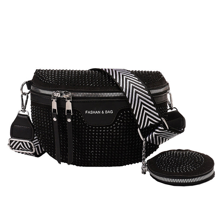 Stylish Rhinestone Embellished Mini Crossbody Bag Bowlift
