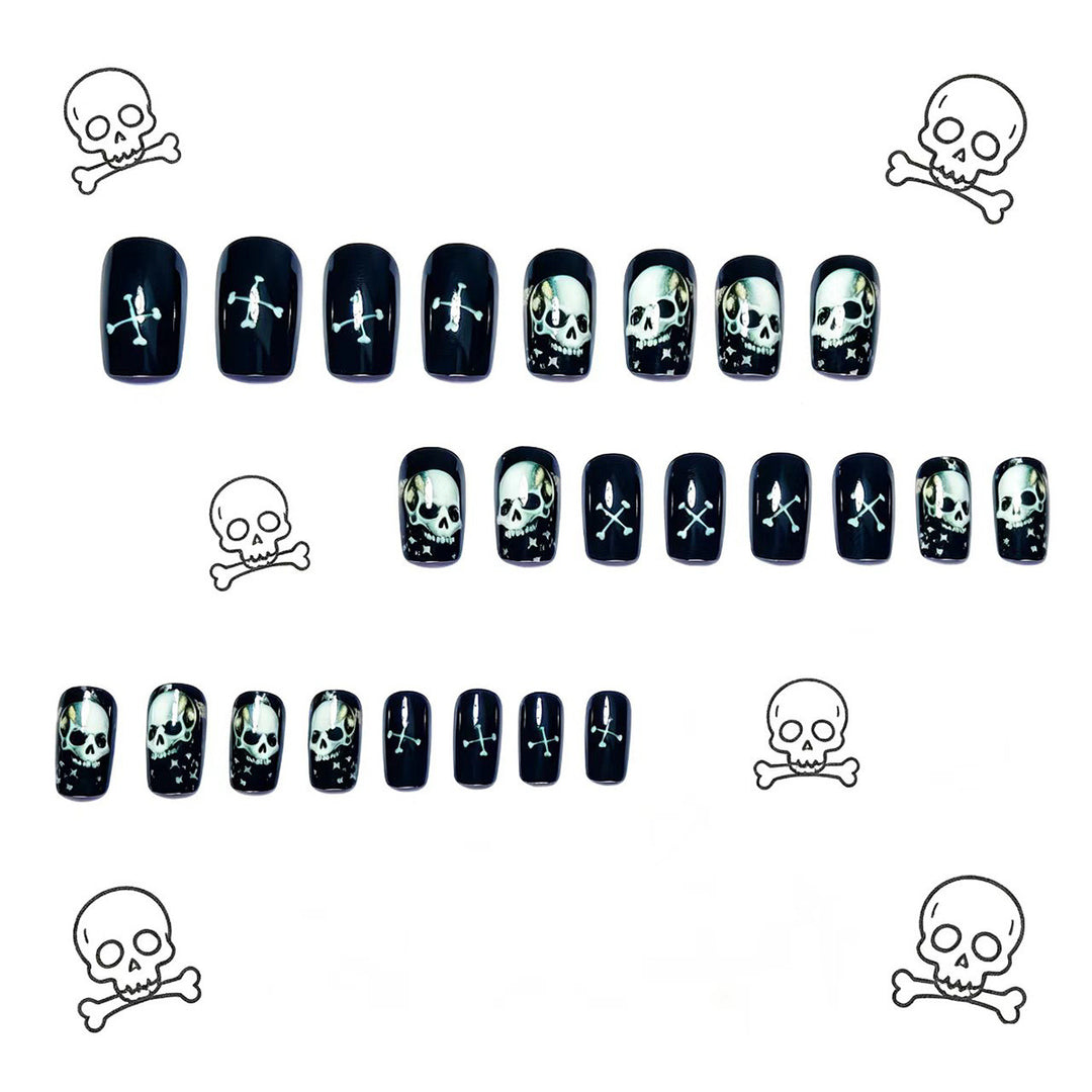 Creative Art Nails in Skull Design Bowlift
