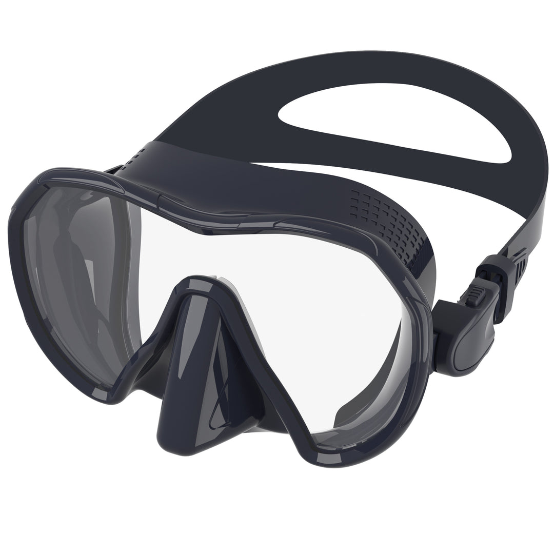 Diving mask with secure fit and innovative anti-fog system Bowlift