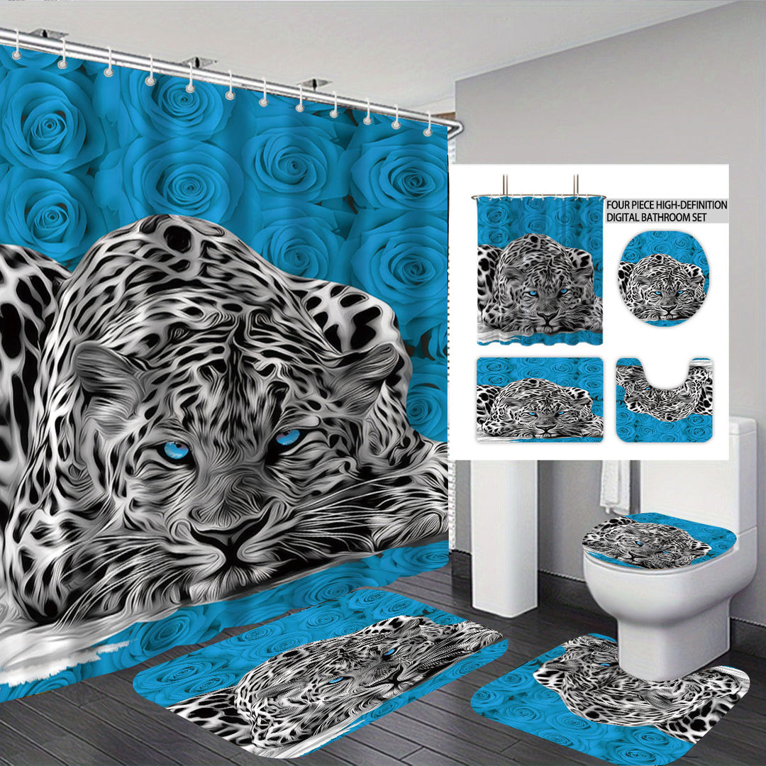 Artistic Floral Theme Bathroom Décor Set Bowlift