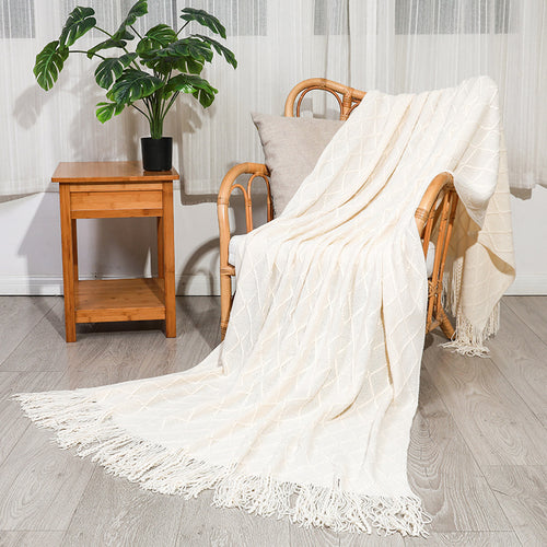 Woven Textured Throw Blanket