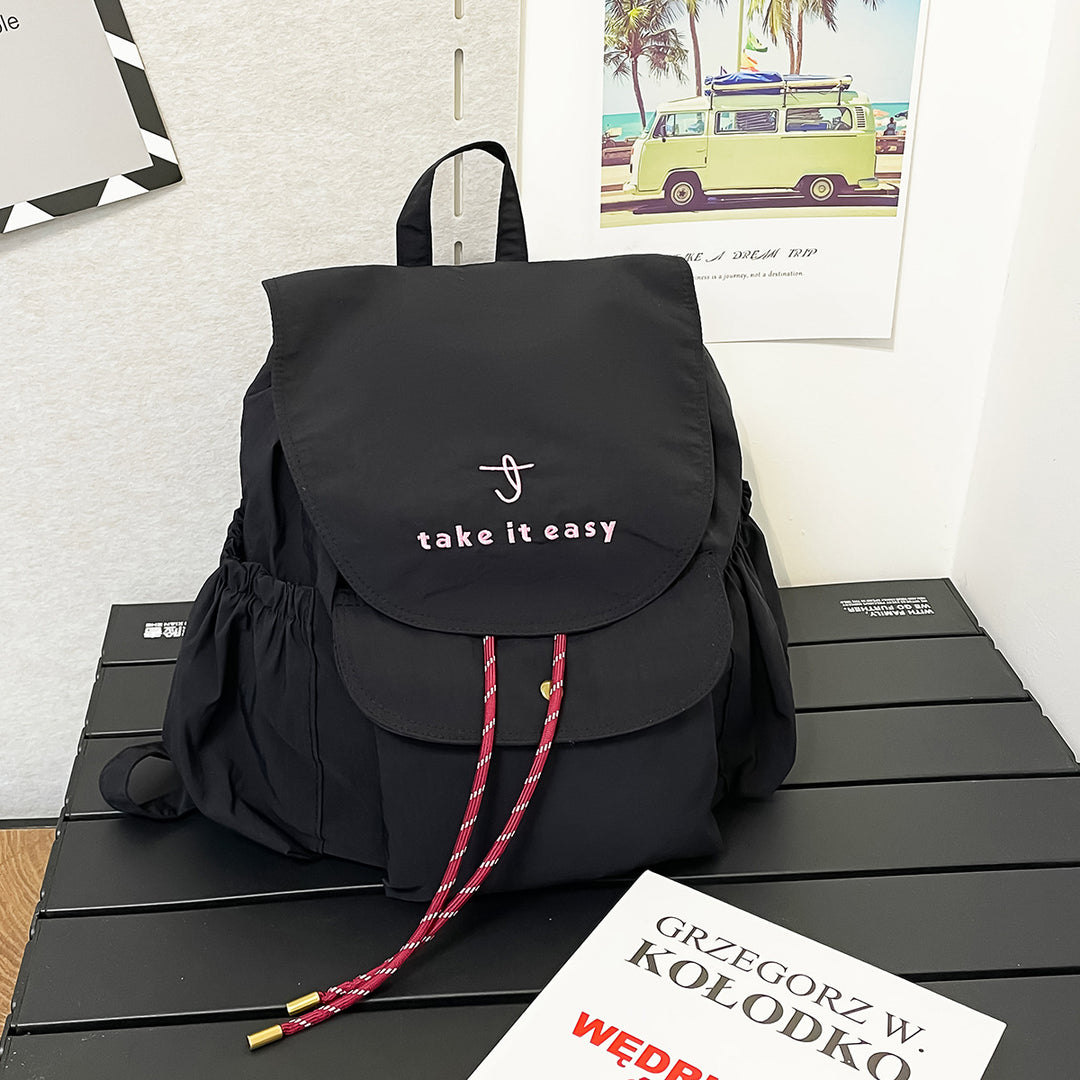 Casual Drawstring Closure Backpack Bowlift