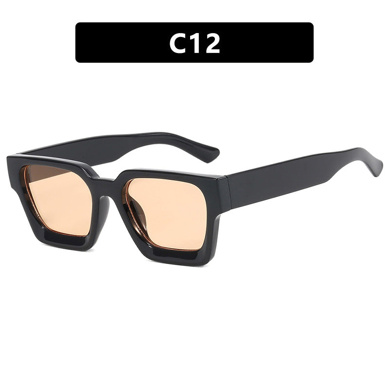 Ladies fashionable square sunglasses with sturdy frame and yellow lenses Bowlift