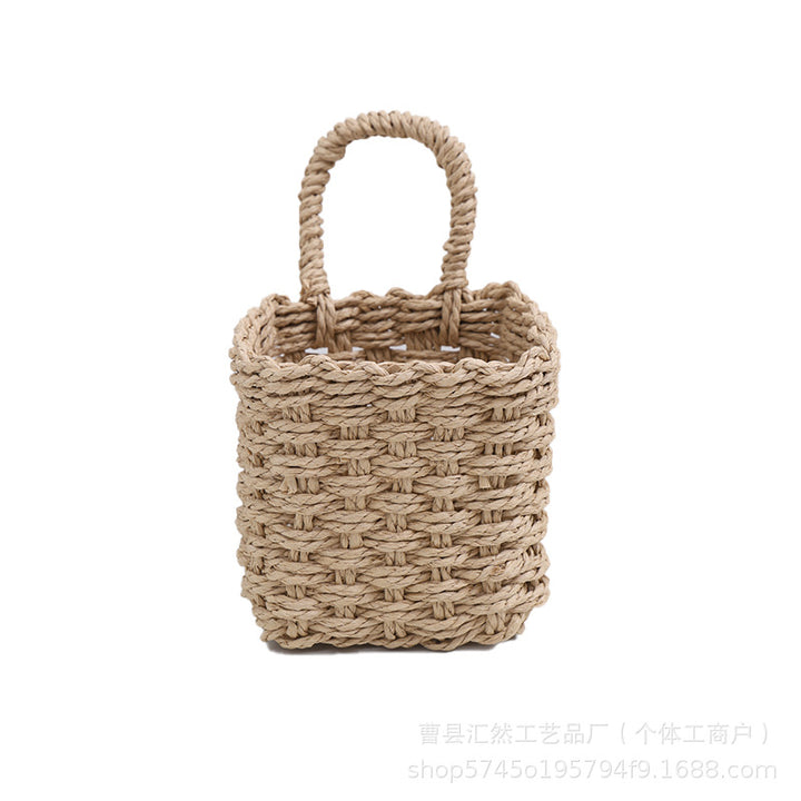 Natural Fiber Handwoven Storage Basket Bowlift