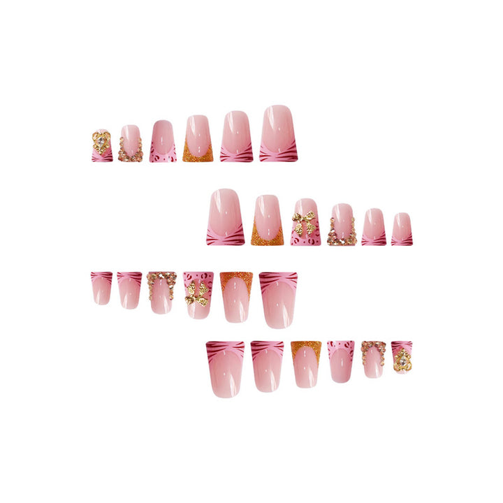 Floral Design Press-On Nails Bowlift