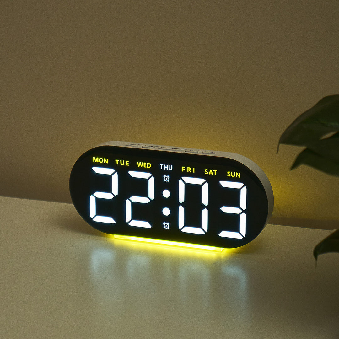 Digital Multi-Function Alarm Clock with Large Digits Bowlift