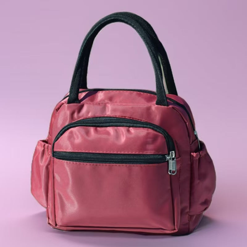 Cat Print Multi-Pocket Tote Bag Bowlift