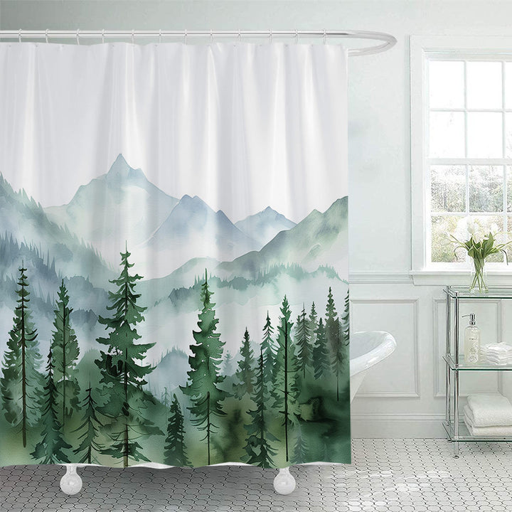 Artistic Shower Curtain Bowlift