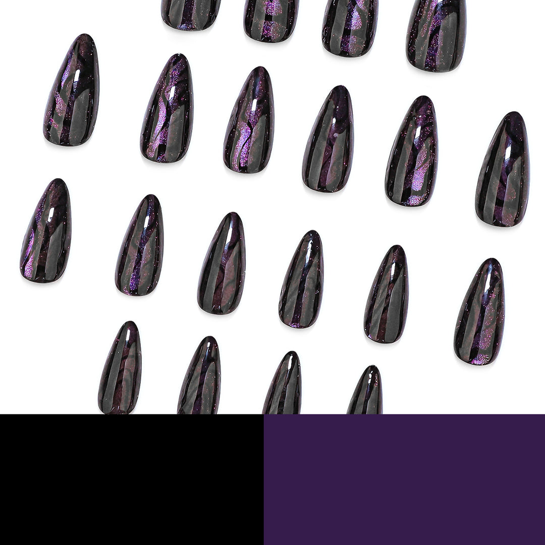 Glamorous artificial nails with sparkling accents Bowlift